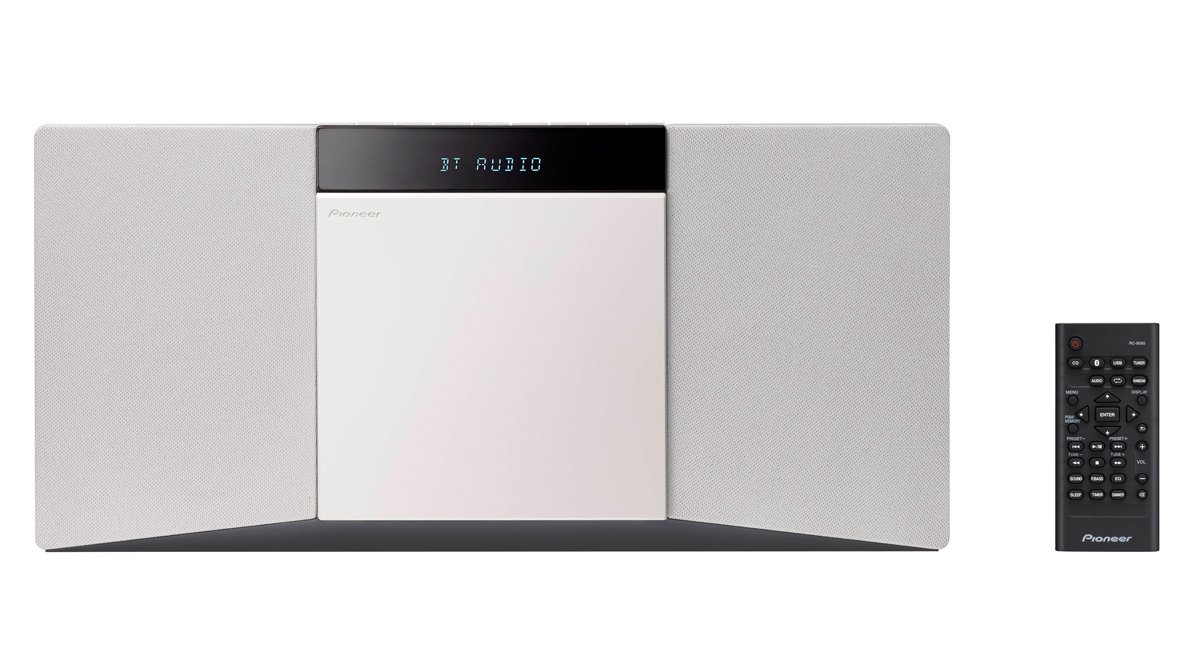 Pioneer X-Smc02-W Slim Cd Micro System with Bluetooth, Usb and Fm